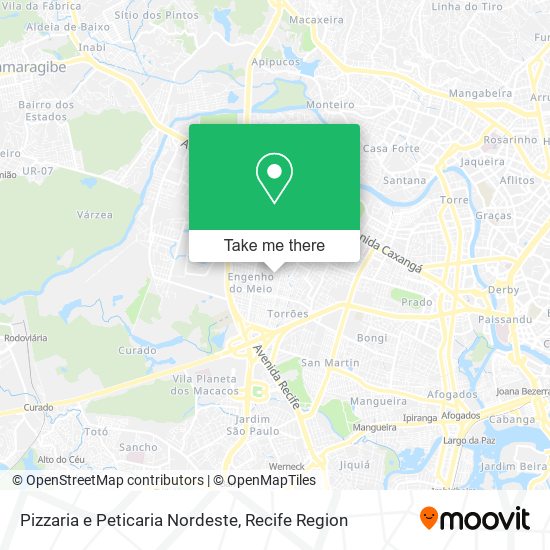 Pizzaria e Peticaria Nordeste map