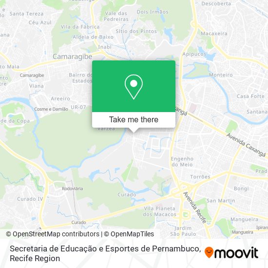 Secretaria de Educação e Esportes de Pernambuco map