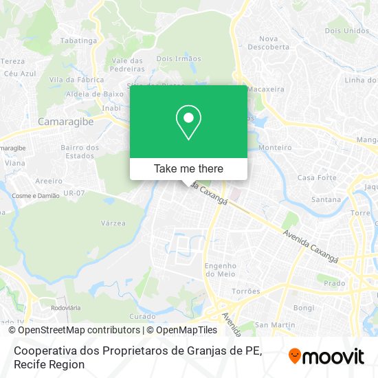 Mapa Cooperativa dos Proprietaros de Granjas de PE