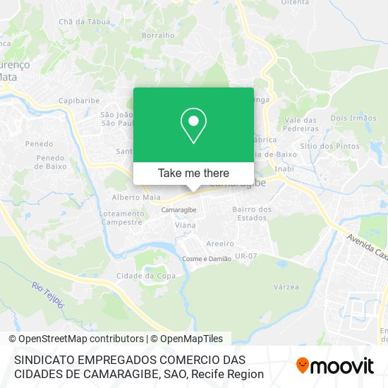 SINDICATO EMPREGADOS COMERCIO DAS CIDADES DE CAMARAGIBE, SAO map