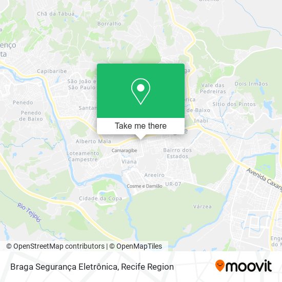 Mapa Braga Segurança Eletrônica