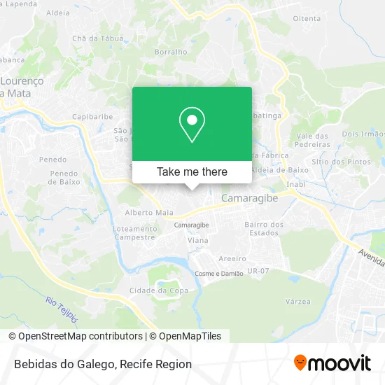 Bebidas do Galego map