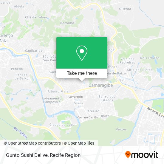 Gunto Sushi Delive map