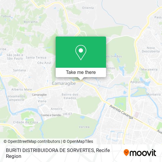 BURITI DISTRIBUIDORA DE SORVERTES map