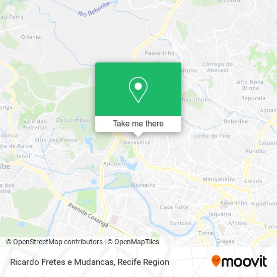 Ricardo Fretes e Mudancas map