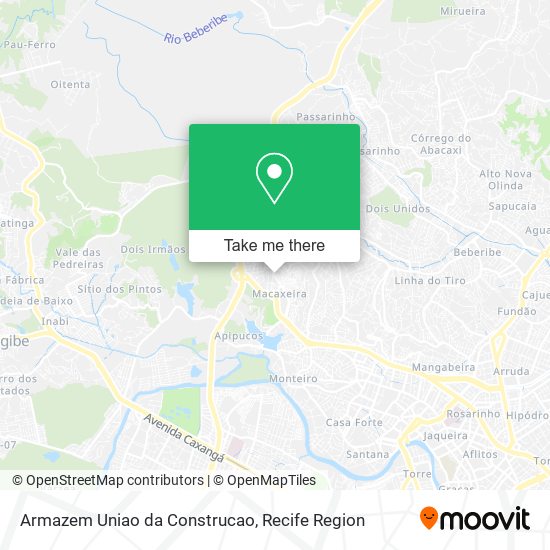 Armazem Uniao da Construcao map