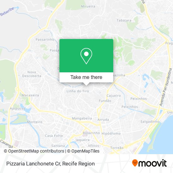 Mapa Pizzaria Lanchonete Cr