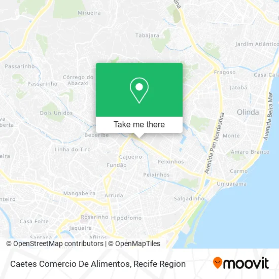 Caetes Comercio De Alimentos map