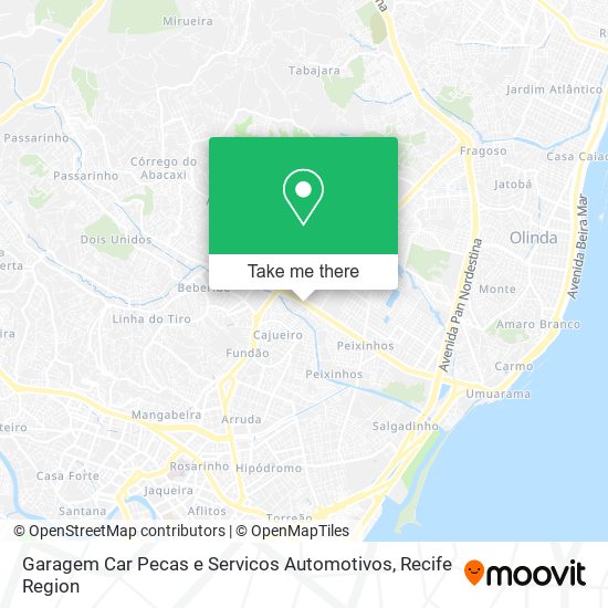 Mapa Garagem Car Pecas e Servicos Automotivos