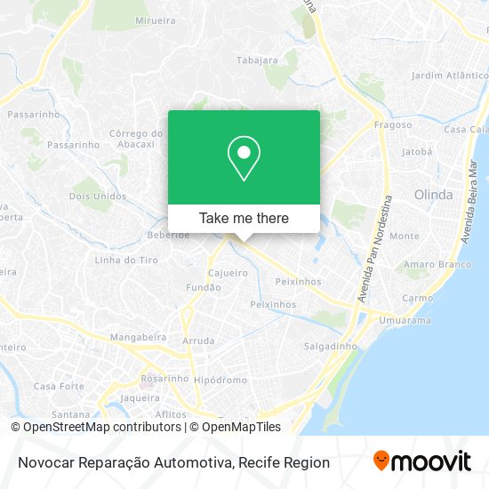 Mapa Novocar Reparação Automotiva