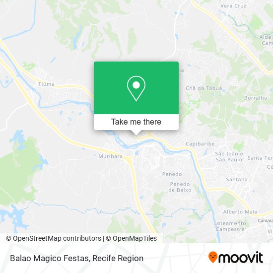 Balao Magico Festas map