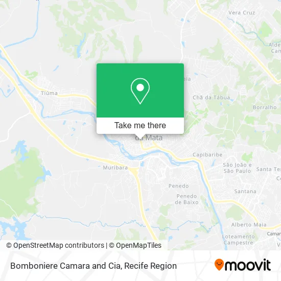 Bomboniere Camara and Cia map