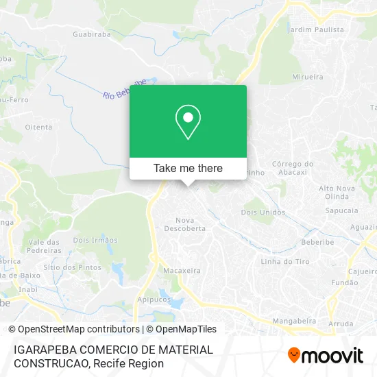 IGARAPEBA COMERCIO DE MATERIAL CONSTRUCAO map