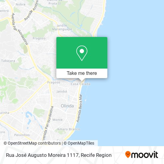 Mapa Rua José Augusto Moreira 1117