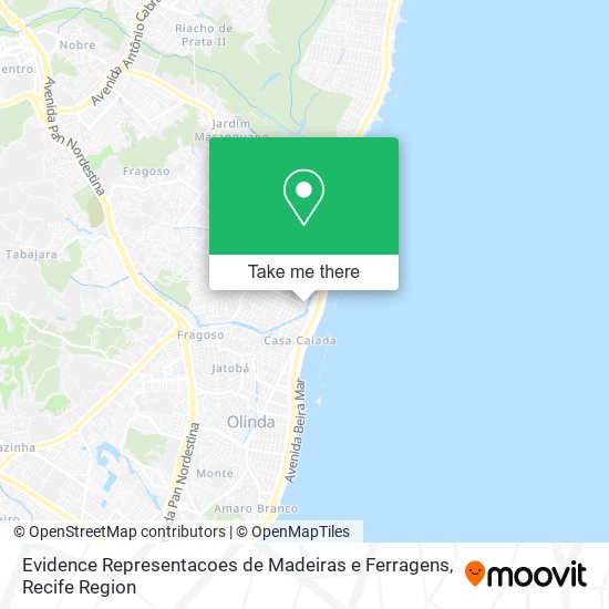 Mapa Evidence Representacoes de Madeiras e Ferragens