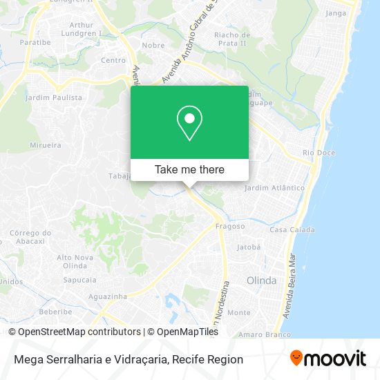 Mega Serralharia e Vidraçaria map