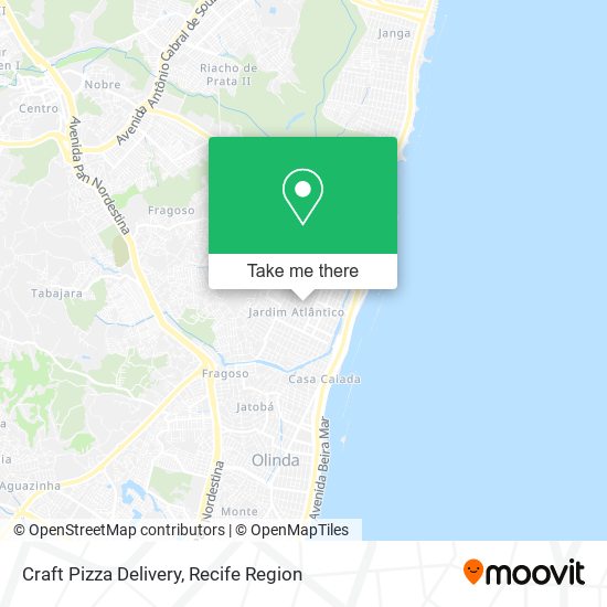 Craft Pizza Delivery map