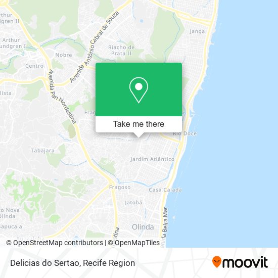 Delicias do Sertao map