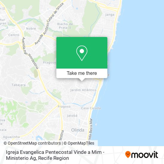 Mapa Igreja Evangelica Pentecostal Vinde a Mim - Ministerio Ag