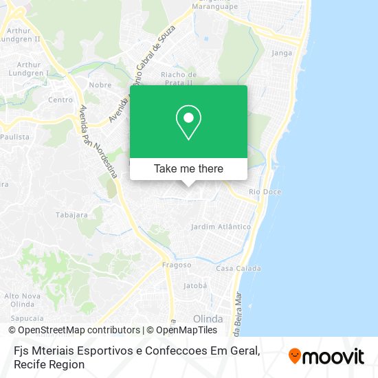 Fjs Mteriais Esportivos e Confeccoes Em Geral map