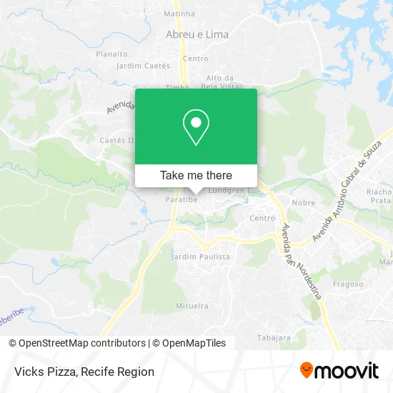 Vicks Pizza map