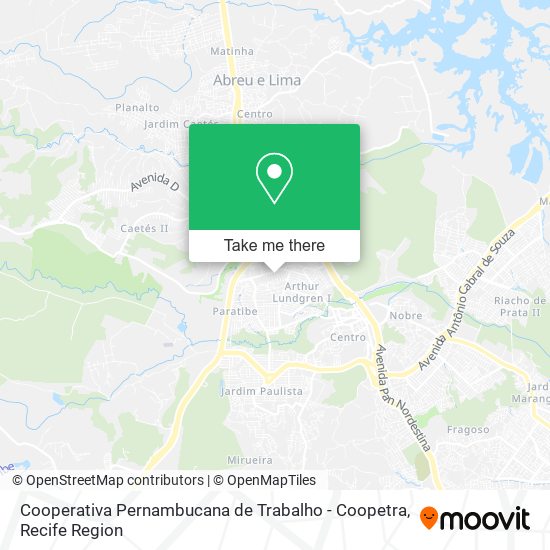 Mapa Cooperativa Pernambucana de Trabalho - Coopetra