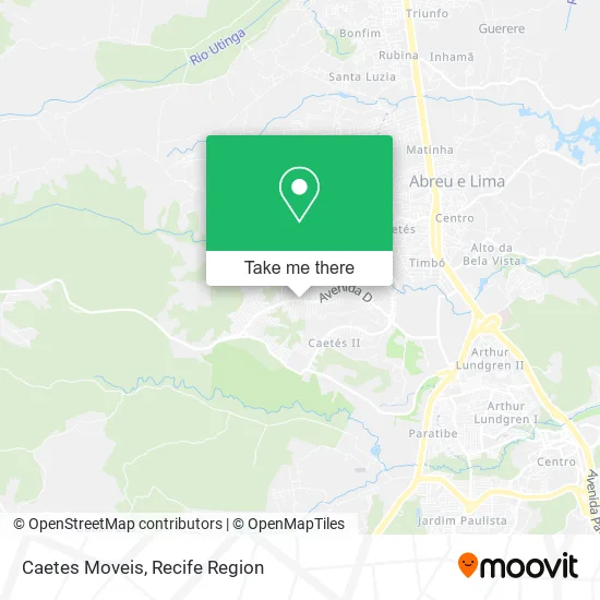 Caetes Moveis map