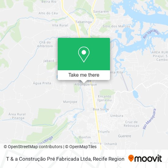 T & a Construção Pré Fabricada Ltda map