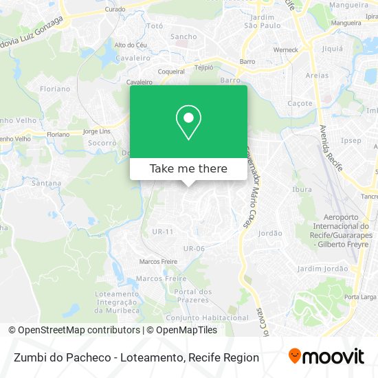 Zumbi do Pacheco - Loteamento map