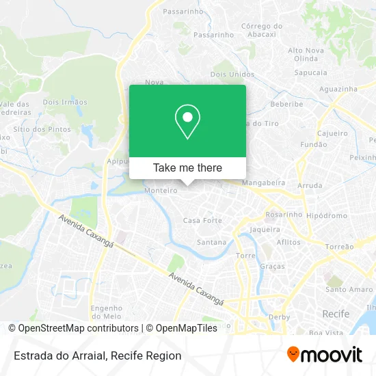 Estrada do Arraial map