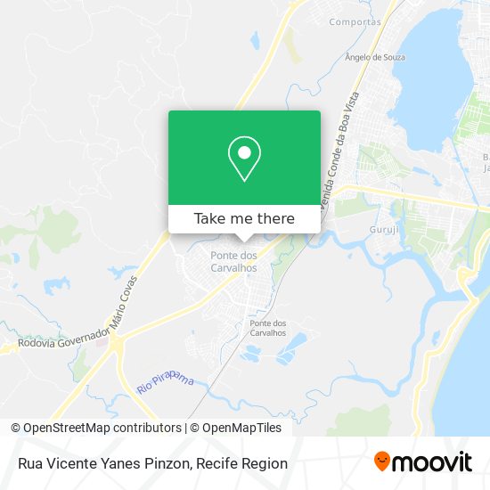 Rua Vicente Yanes Pinzon map