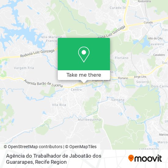 Mapa Agência do Trabalhador de Jaboatão dos Guararapes