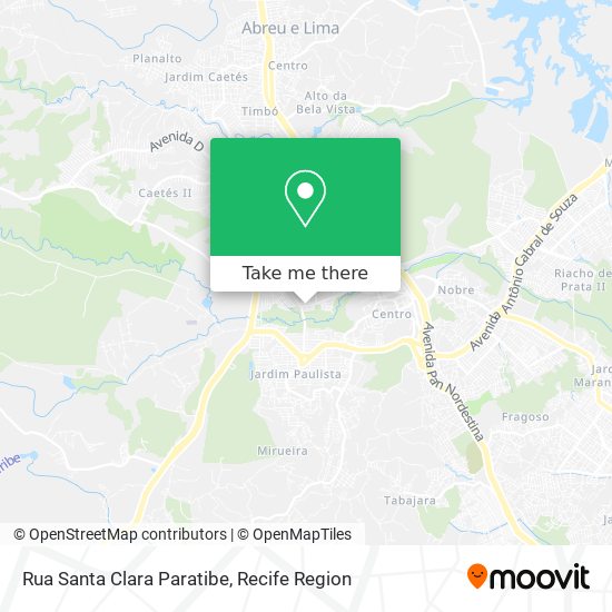 Rua Santa Clara Paratibe map