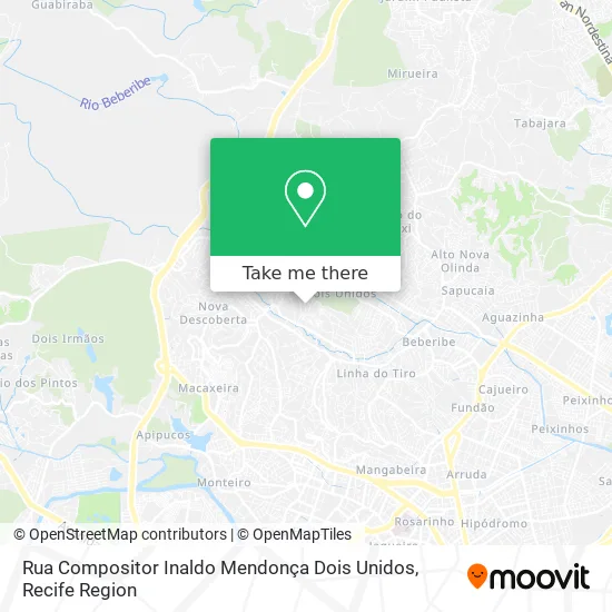 Rua Compositor Inaldo Mendonça Dois Unidos map