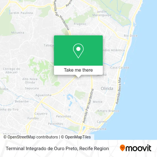 Terminal Integrado de Ouro Preto map