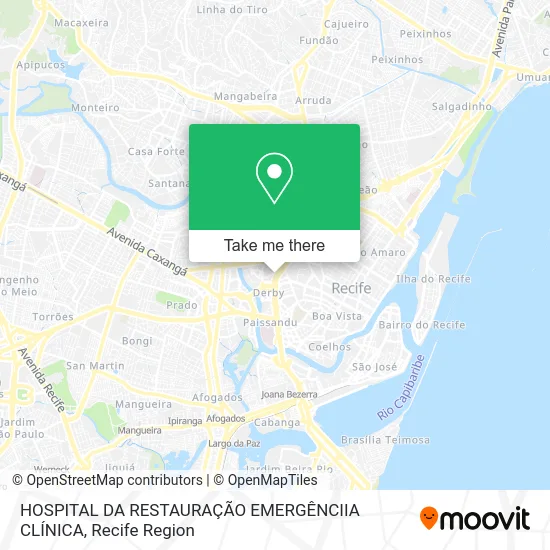 HOSPITAL DA RESTAURAÇÃO EMERGÊNCIIA CLÍNICA map