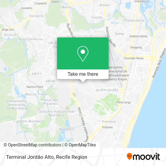 Terminal Jordão Alto map