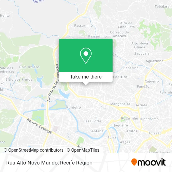 Rua Alto Novo Mundo map