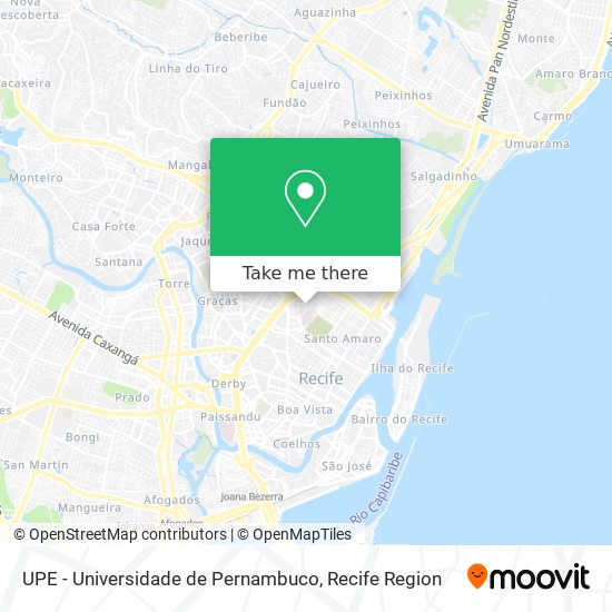 Mapa UPE - Universidade de Pernambuco