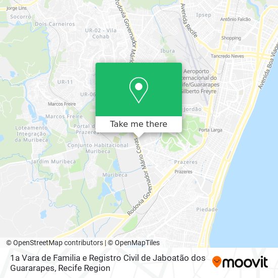 1a Vara de Familia e Registro Civil de Jaboatão dos Guararapes map