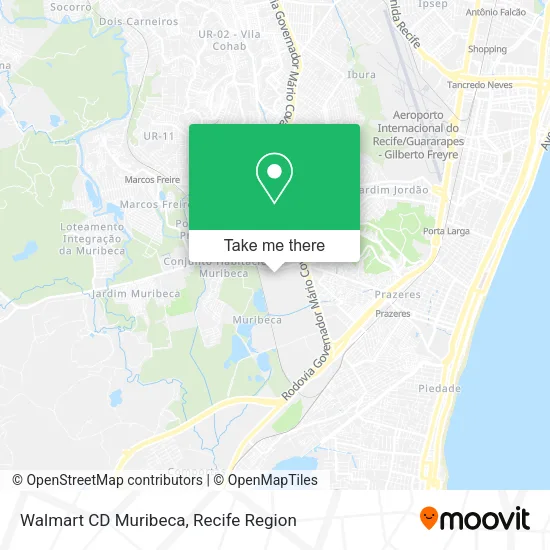 Walmart CD Muribeca map
