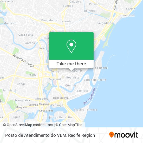 Posto de Atendimento do VEM map