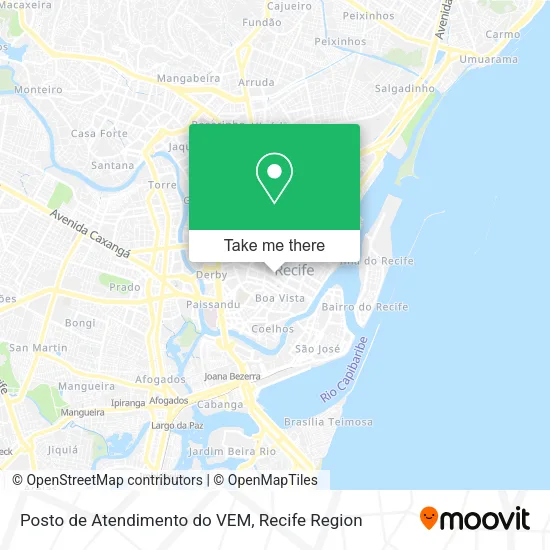 Posto de Atendimento do VEM map