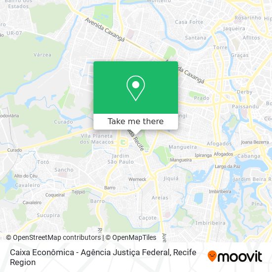 Caixa Econômica - Agência Justiça Federal map