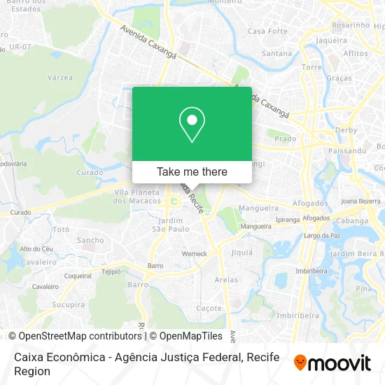 Caixa Econômica - Agência Justiça Federal map