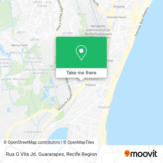 Rua G Vila Jd. Guararapes map