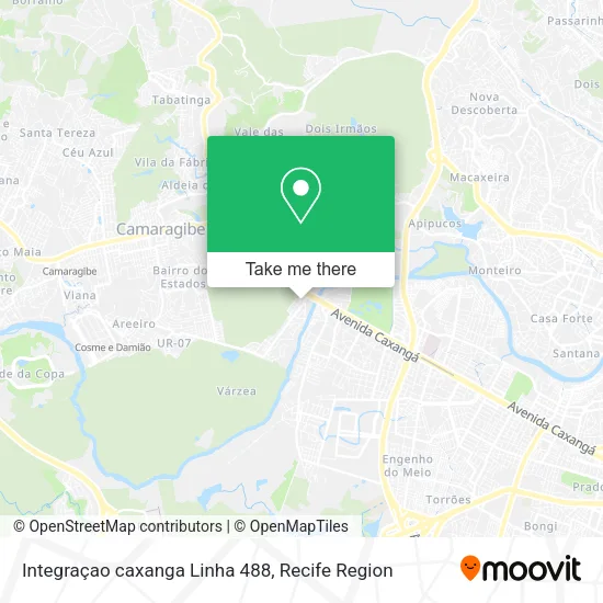 Integraçao caxanga Linha 488 map