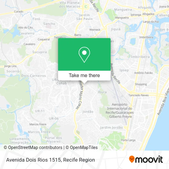 Avenida Dois Rios 1515 map