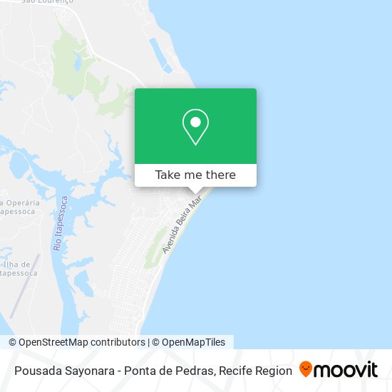 Pousada Sayonara - Ponta de Pedras map