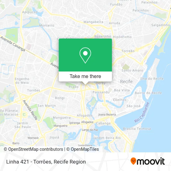 Linha 421 - Torrões map